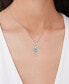 ფოტო #2 პროდუქტის Blue Topaz Seahorse 18" Pendant Necklace (1 ct. t.w.) in Sterling Silver