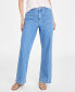 Фото #4 товара Women's Patch-Pocket Wide-Leg Jeans, Created for Macy's