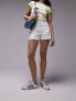 Topshop denim comfort stretch Mom shorts in white 44 - фото #1