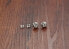 Small earrings with crystal clear KES-046