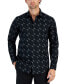 Фото #1 товара Men's Dot Wave Print Long-Sleeve Button-Up Shirt, Created for Macy's