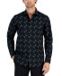 Men's Dot Wave Print Long-Sleeve Button-Up Shirt, Created for Macy's