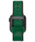Фото #3 товара Ремешок Vince Camuto Green/Black Premium Leather Apple Watch