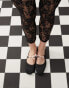 Reclaimed Vintage floral lace leggings in black