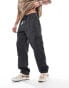 Фото #1 товара ASOS DESIGN wide leg cargo trouser in heavy washed black