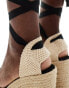 Pull&Bear espadrille wedge in natural Бежевый, EU 40 - EU40 - фото #3