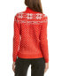 Фото #2 товара Kier+J Turtleneck Fairisle Wool & Cashmere-Blend Sweater Women's Red S