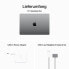 Фото #5 товара Apple MacBook Pro 14" (LATE 2023)"Space Grau M3 Chip mit 8-Core CPU, 10-Core GPU und 16-Core Neutral Engine 14" 512 GB Englisch (USA) macOS 70 W USB-C Power Adapter 24 GB