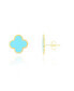 Large Turquoise Clover Stud Earrings