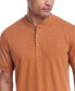 Фото #3 товара Men's Short Sleeve Melange Henley Shirt