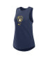 Women's Navy Milwaukee Brewers Legacy Icon High Neck Fashion Tank Top