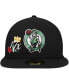 ფოტო #3 პროდუქტის Men's Black Boston Celtics Crown Champs 59FIFTY Fitted Hat