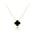 Фото #1 товара The Lovery extra Large Onyx Single Clover Necklace