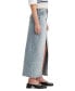 Фото #3 товара Women's Cotton Denim Front-Slit Ankle Column Skirt