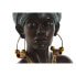 Decorative Figure Home ESPRIT Blue Black Golden African Woman 15 x 11 x 25 cm