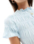 Фото #2 товара ASOS DESIGN shirred baby tee in baby blue