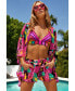 ფოტო #4 პროდუქტის Women's Solar Floral Kimono Tunic Coverup, Created for Macy's