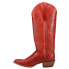 Justin Boots Whitley Embroidered 15 Inch Square Toe Cowboy Womens Red Casual Bo