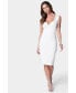 Women's Cap Sleeve V-neck Mini Bandage Dress