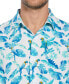 Men's Regular-Fit Tropical Parrot Print Short Sleeve Shirt