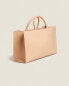 Leather tote bag