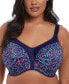 Plus Size Energise Underwire Sports Bra Navy Geo, 40GG - фото #1