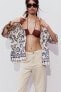 Фото #4 товара Рубашка кимоно с принтом ZARA