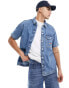 Фото #1 товара Tommy Jeans co-ord denim short sleeve overshirt in indigo