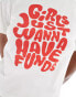 Something New baby tee with 'Girls Just Wanna Have Funds' print in white