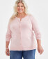 ფოტო #4 პროდუქტის Women's Button-Up Cardigan, PP-4X, Created for Macy's