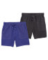 Фото #1 товара Baby 2-Pack Pull-On French Terry Shorts 24M