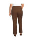 ფოტო #2 პროდუქტის Plus Size High Rise Bi Stretch Pintuck Boot Cut Pants