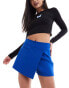 Фото #1 товара Stradivarius tailored wrap skort in blue