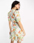 & Other Stories linen mini dress in multi floral