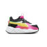 Фото #1 товара Puma RsX X Trolls Lace Up Toddler Girls Black, Pink, White Sneakers Casual Shoe
