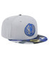 Фото #4 товара Men's Gray Dallas Mavericks Active Color Camo Visor 59FIFTY Fitted Hat
