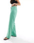 Фото #4 товара & Other Stories wide leg soft drawstring trousers in light green stripes