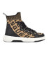 Фото #2 товара Women's Mannen Knit Lace Up Hi Top Fashion Sneakers