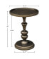 Del Mar 18" Plywood and Solid Wood Pedestal Accent Table
