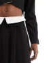 Extro & Vert pleated mini skirt in black co-ord