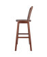 Fina 43.68" Wood Swivel Seat Bar Stool