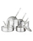 Фото #1 товара Professional 5-Ply Stainless Steel 10-Piece Cookware Set