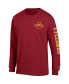 Фото #3 товара Men's Cardinal Iowa State Cyclones Team Stack Long Sleeve T-shirt