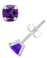 ფოტო #2 პროდუქტის Gemstone Stud Earrings in 10k White Gold