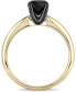 ფოტო #3 პროდუქტის Black Diamond (1 ct. t.w.) Solitaire Ring in 14k Yellow, White or Rose Gold