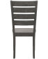 Dalila 2-Piece Asian Hardwood Ladder Back Side Chair Set