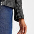 Women's Long Sleeve Faux Leather Jacket - Future Collective with Reese