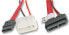 Фото #2 товара Akasa 40cm SATA cable f/ slimline opticals - 0.4 m - SATA 6-pin - SATA 15-pin + Molex (4-pin) - Gold - Black - Red