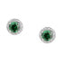 Фото #2 товара Elegant silver earrings with green zircons Silver LPS01AWV03