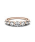 ფოტო #2 პროდუქტის Moissanite Graduated Seven Stone Band 7/8 ct. t.w. Diamond Equivalent in 14k White, Yellow, or Rose Gold